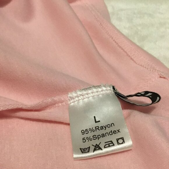 VVK Women's 2-Button Drop Shoulder Oversize V-Neck Hoodie Sz Large Light Pink - Picture 8 of 9